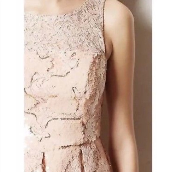Anthropologie Eva Franco peach sequins Dress - Picture 3 of 7